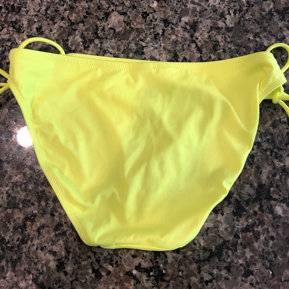 Neon Yellow Victoria’s Secret swim bottoms - Picture 2 of 3